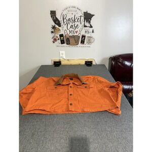 Wild fable Womens Orange Cropped Barn Coat Jacket Sz XL Country Cottage Core